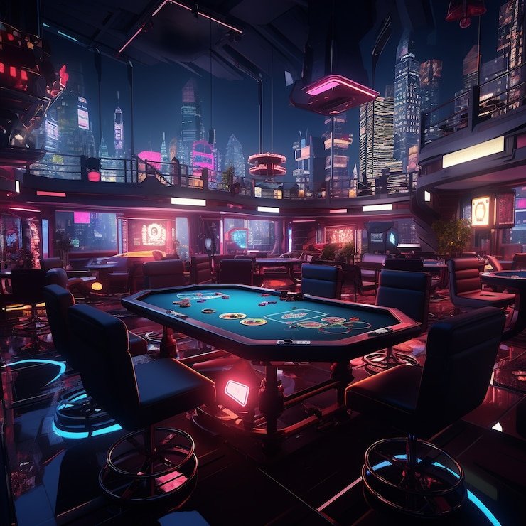 Multi-angle broadcast studio showing live dealer managing blackjack shoe and roulette wheel